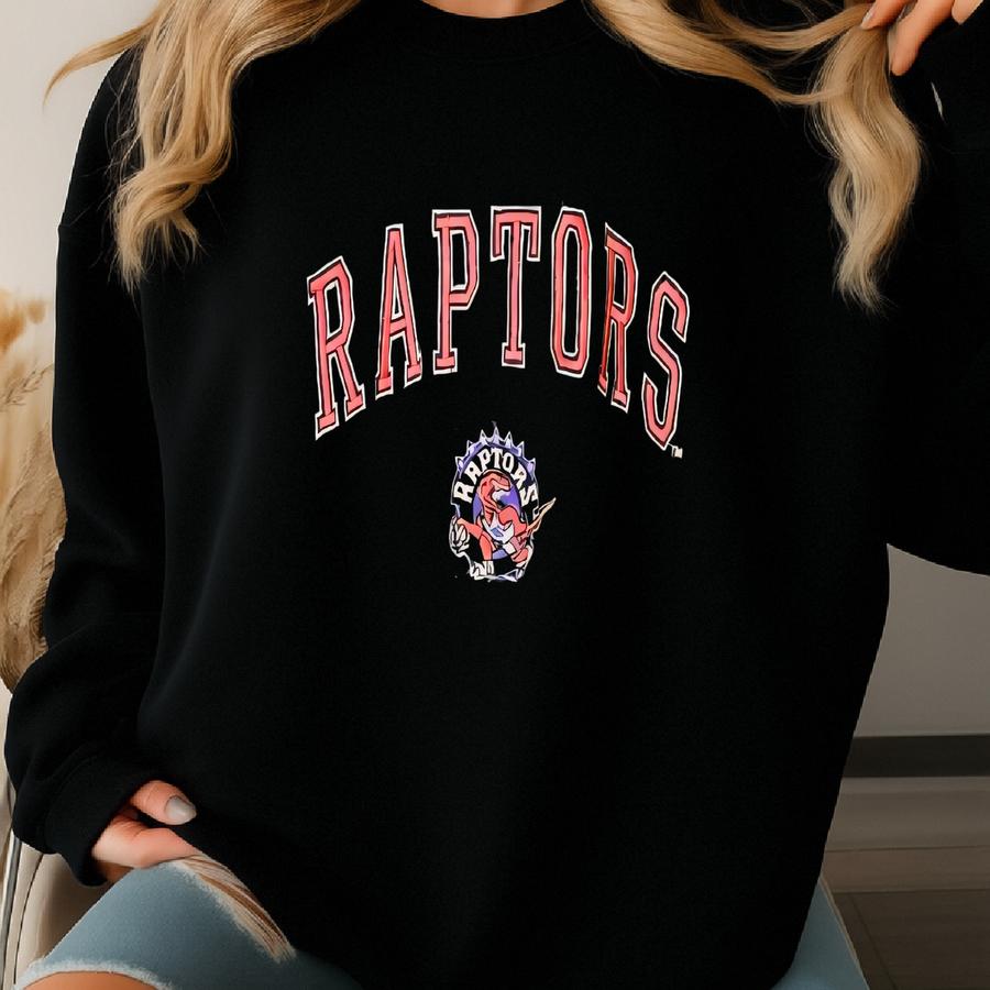 90's Toronto Raptors Crewneck Sz L (a8780) Sweatshirt