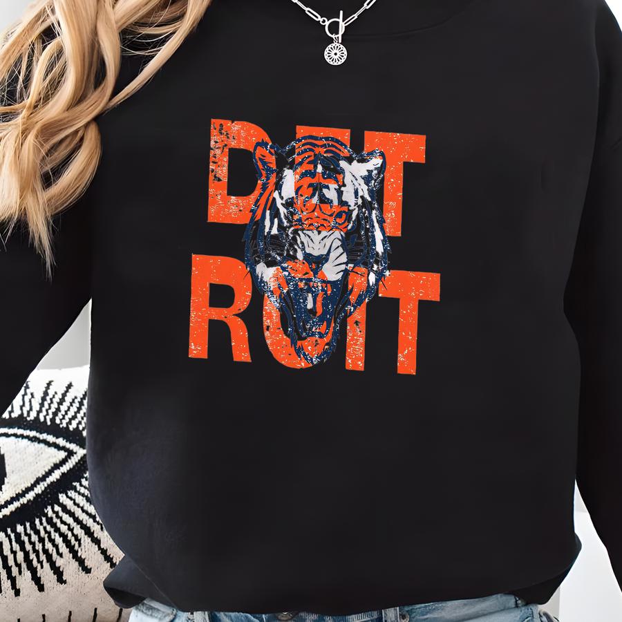 Detroit Tiger Unisex Sweatshirt: Baseball Fan Street Style Sweatshirt