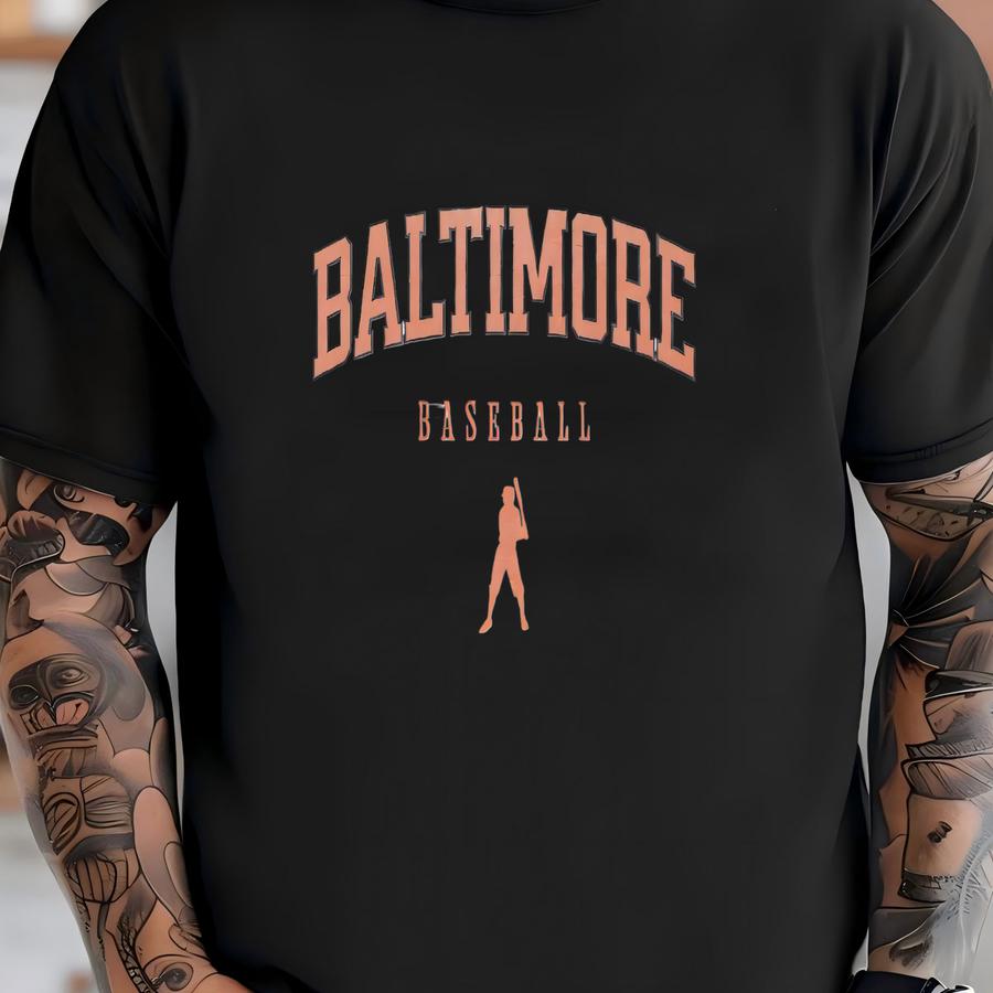 Baltimore Baseball Varsity Sweatshirt, College Sports Crewneck, College Sweater, Baseball Fan Gift, Baseball Lover Apparel, Vintage Retro T-shirt