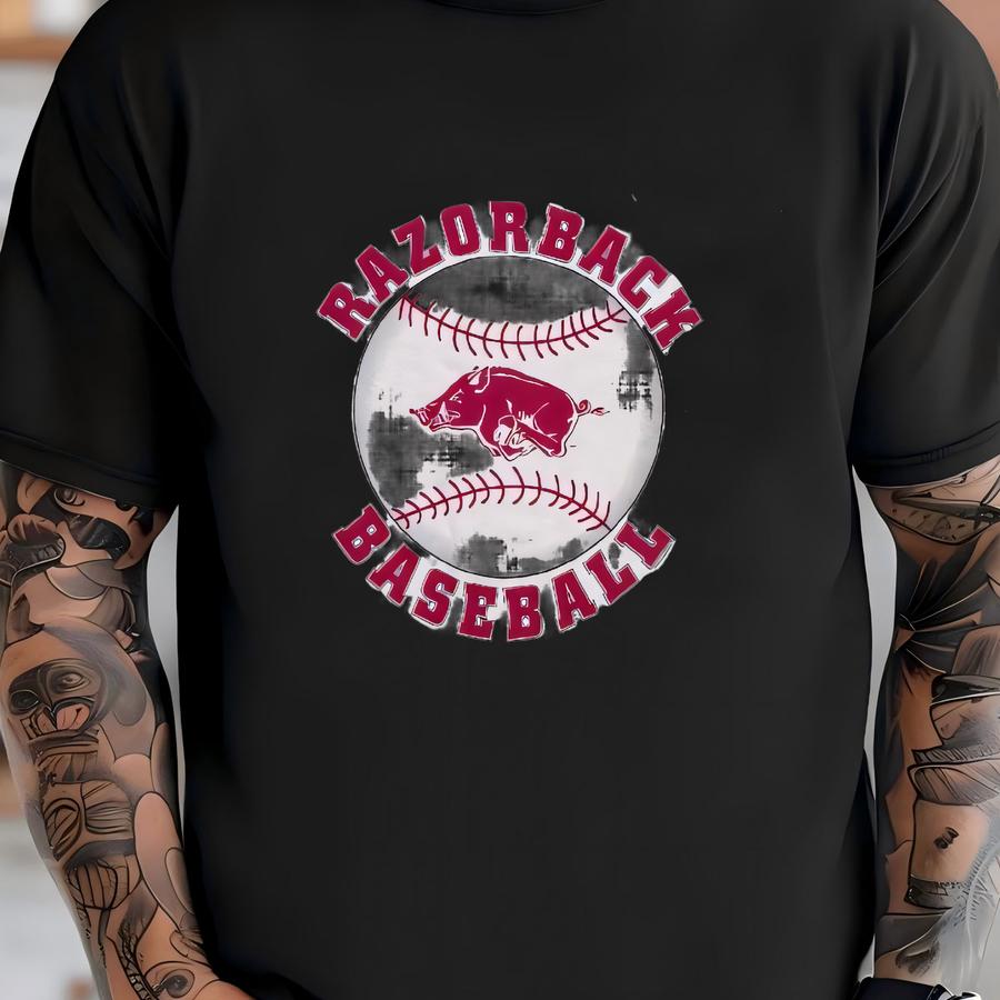 Vintage 1990s Arkansas Razorbacks Baseball Hoodie Size Xl T-shirt