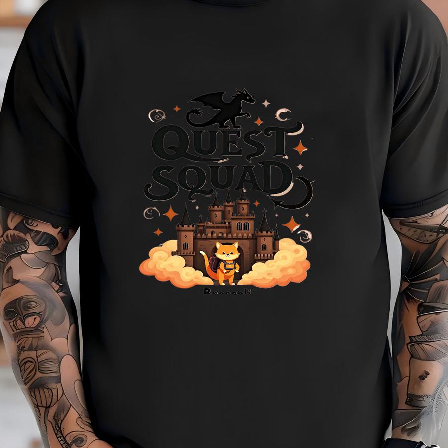 Quest Fantasy Hoodie, Broccoli Funny Cat Shirt, Cute Fantasy Shirt For Cat Lovers, Fun Gaming Shirt For Fantasy, Perfect Gift For Cat T-shirt