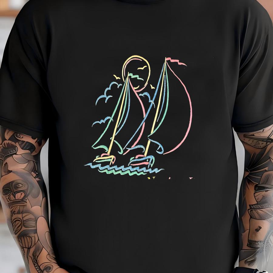 Vintage Newport Island Russell Atheltic Crewneck Sweatshirt - Sz 2xl - Made In Usa 90s T-shirt