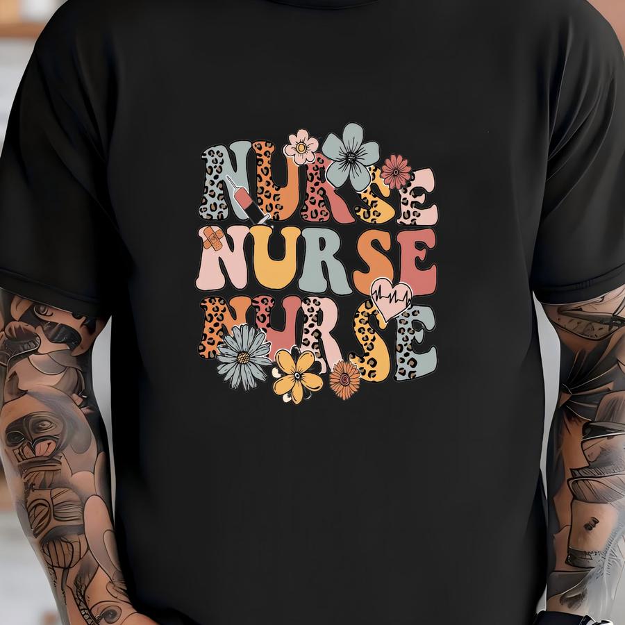 Floral Nurse Shirt, New Nurse Gift, Nurse Appreciation, Nurse Student Shirts, Registered Nurse Shirt Nursing School Tee, Floral Nurse Outfit T-shirt