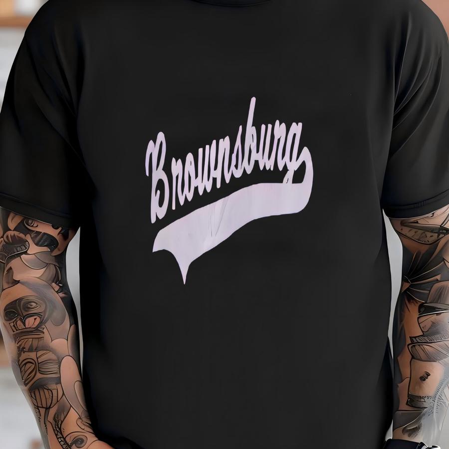 Y2k Brownsburg Crewneck Sweatshirt Large Vintage Football Sweater Jumper Purple Size L T-shirt