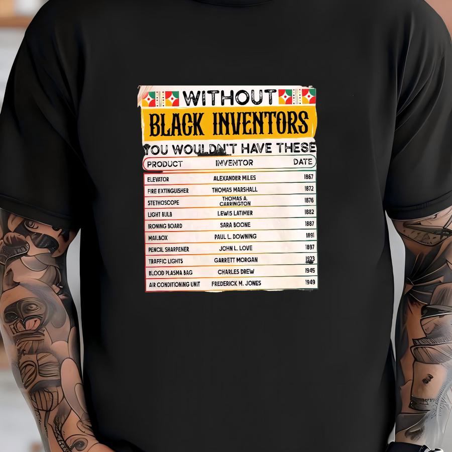 Without Black Inventors T Shirt | Black History Month | Black Inventors | Black Scientist | Inventors Shirt | Forgotten Black Inventors T-shirt