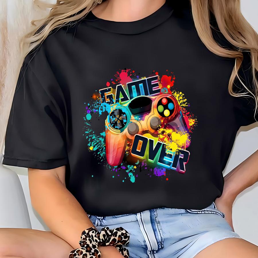 Unisex Console Game Sweatshirt, Hoodie And Long Sve Tshirt, Game Over Tshirt, Adults And Kids Gamer Hoodie, Gamer Gift, Youth Sweatshirt T-shirt