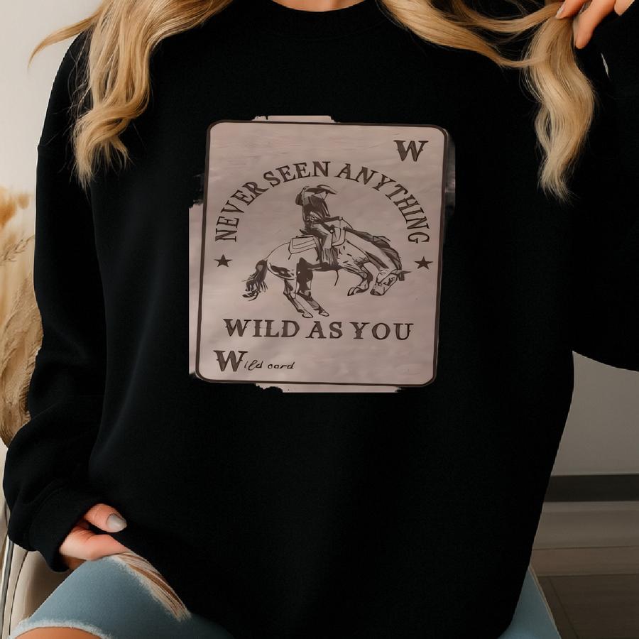 Wild As You Wildcard Country Music Western Women's Tank Top Sweatshirt