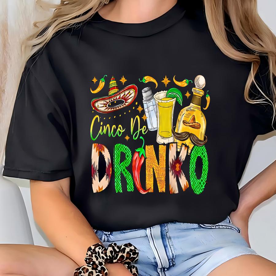 Cinco De Drinko Achos Hoodie, Fiesta Gift Shirt, Cinco De Drinko, Funny Party Outfit, Mexican Holidays, Mexico Travel Festival Costume T-shirt