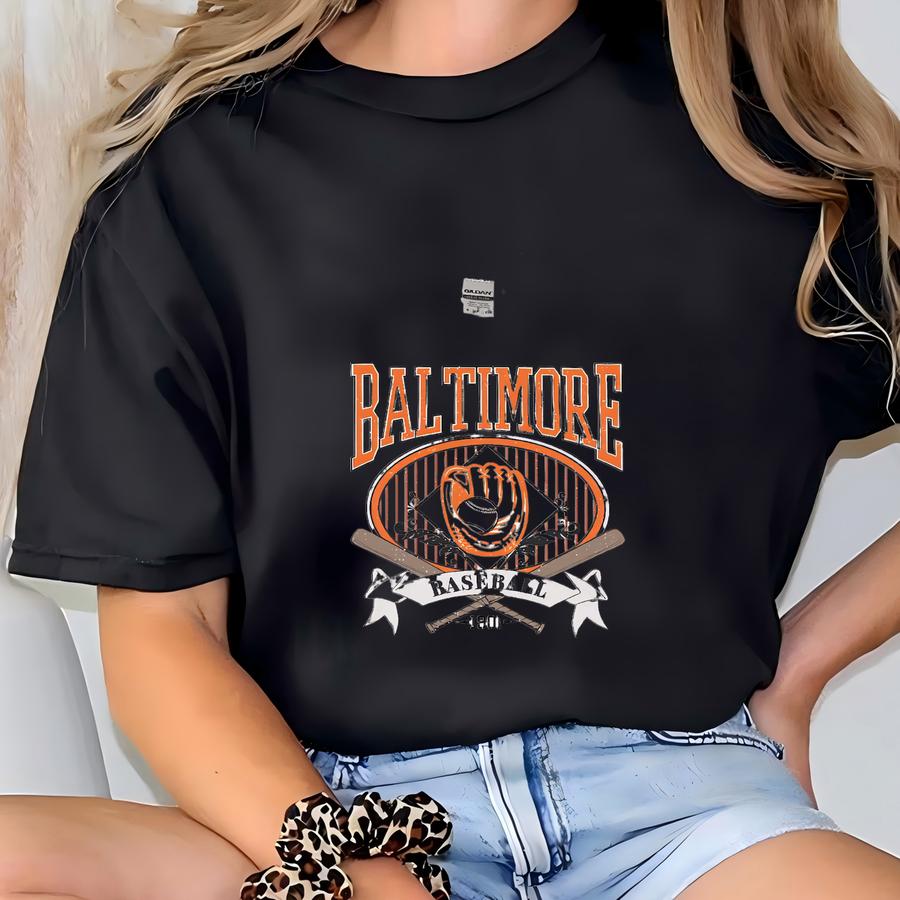 Baltimore Baseball Png, Vintage Png, Baseball Mom, Baseball Custom T-shirt