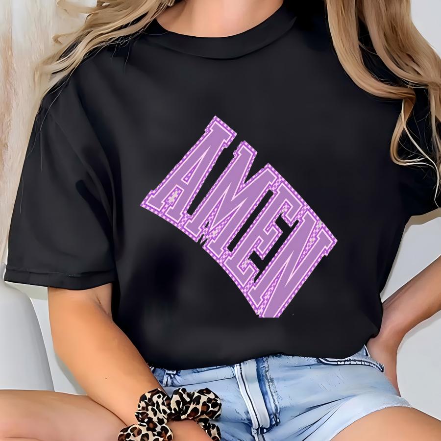 Amen Colorful Christian Hoodie, Christian Gildan Crewneck, Spring Apparel, Gildan Hoodie T-shirt