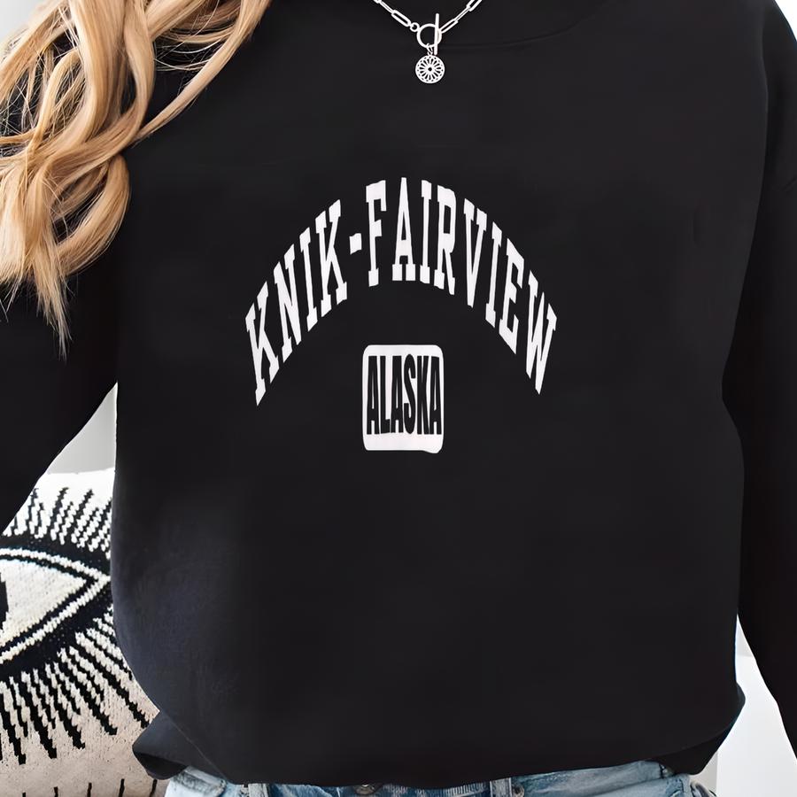 Knik-fairview Alaska Sweatshirt, Collegiate Aesthetic Crewneck Sweatshirt Sweatshirt
