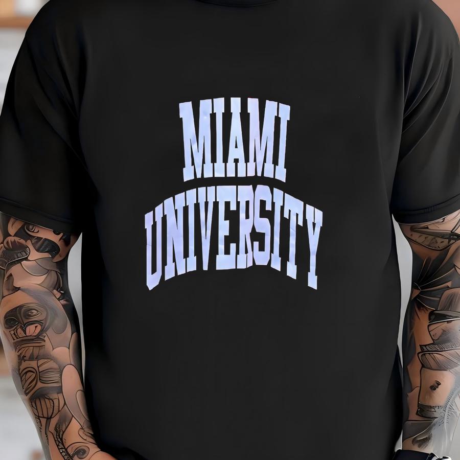 Y2k Miami University Block Letter Crewneck Sweatshirt Size L T-shirt