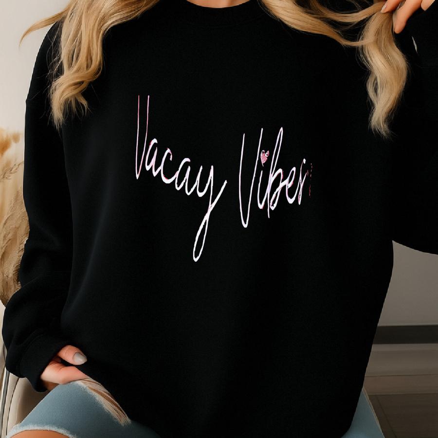 Vacay Vibes White Writing Foam Trucker Hat Sweatshirt