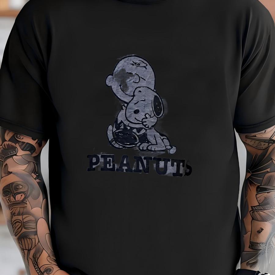 Vintage Peanuts Cartoon Characters Hoodie Sweatshirt Large Women Size T-shirt