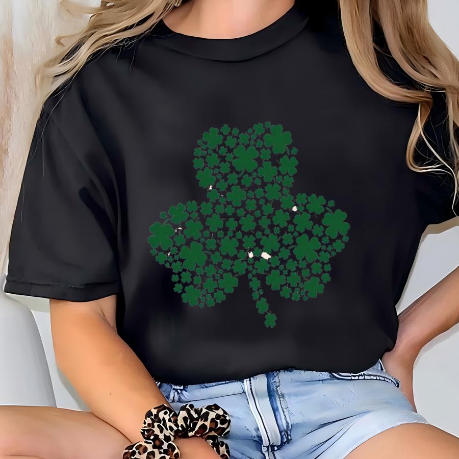 Retro Shamrock Sweatshirt, Womens Shenanigans Sweatshirt, Cute St Patricks Day Sweatshirt, Lucky Sweatshirt, Irish Shirt, Four Leaf Clover T-shirt