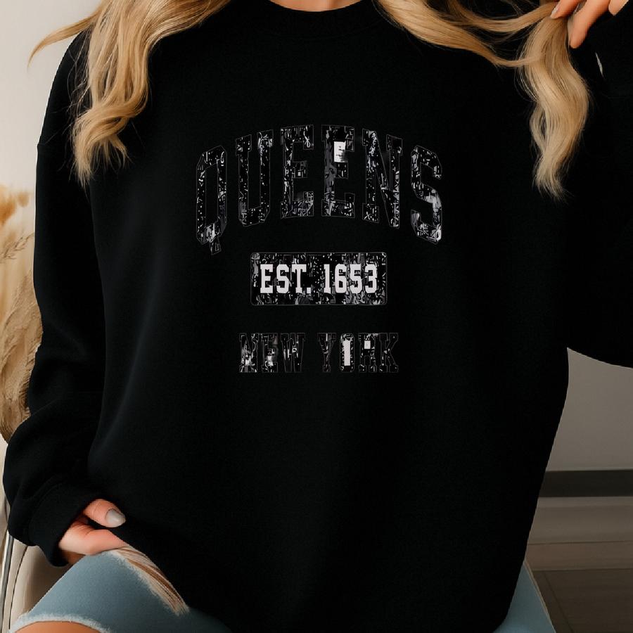 Queens New York Shirt, Queens Sweatshirt, Queens Ny Gift, Ny Crewneck, New York State, New York Shirt, Nyc Hoodie, New York Travel, Vacation Sweatshirt