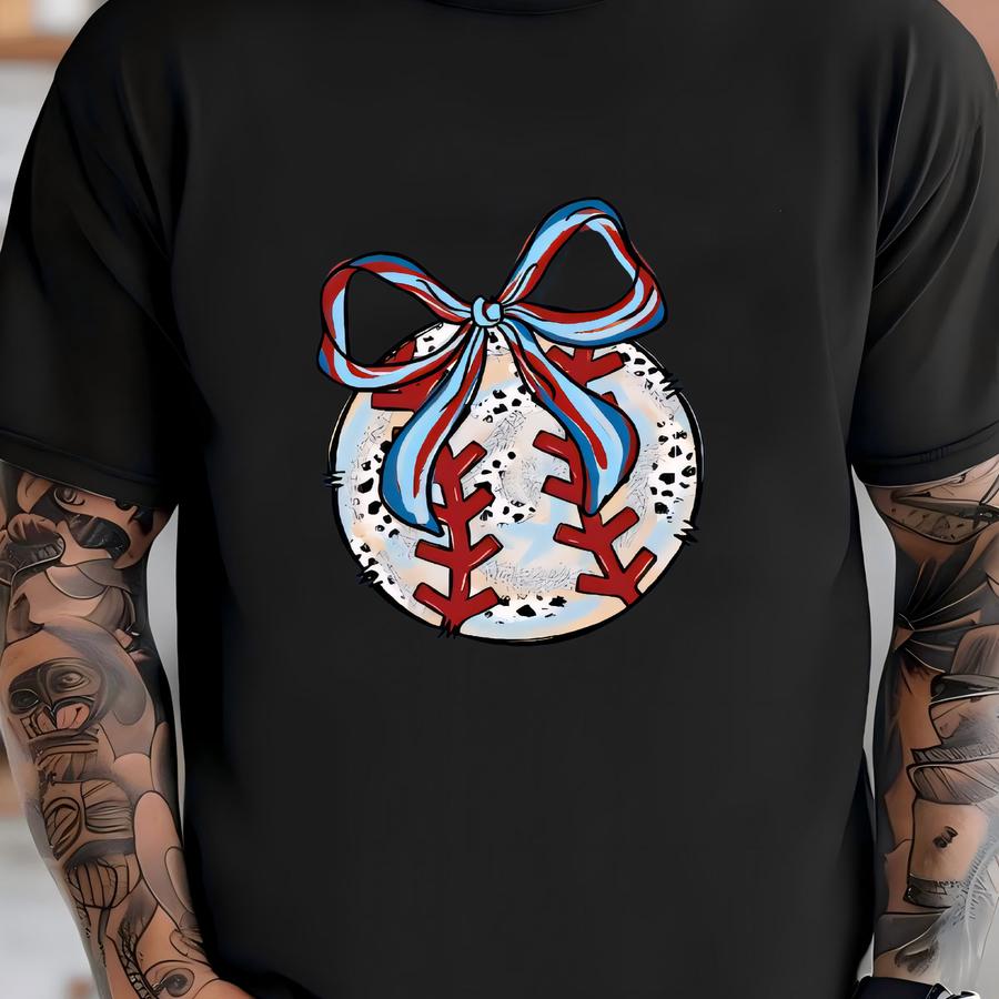 Coquette Baseball Shirt: Bow Design, Bella Canvas Unisex Tee T-shirt