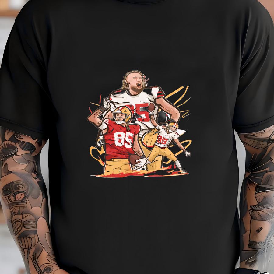 George Kittle Cartoon Style San Francisco Football Hoodie T-shirt