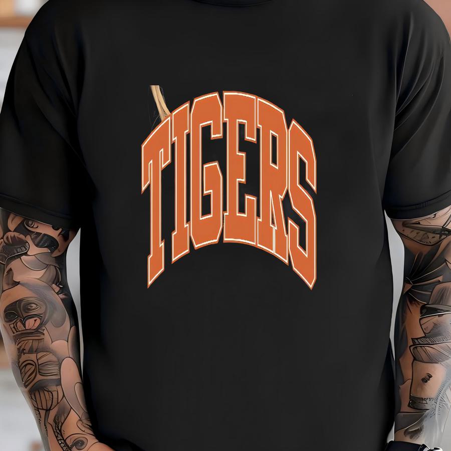Tigers Shirt, Game Day Shirt, Tigers Football, Varsity Letter, Vintage Tigers Shirt, Tigers Basketball Shirt, Tigers Fan T-shirt