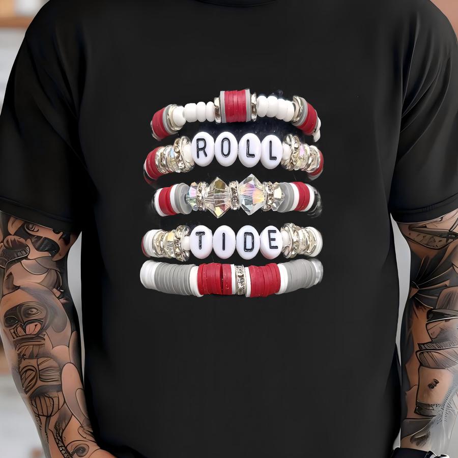 Full Stack Crimson Roll Inspired Heishi Stacking Bracelets Ua Jewelry  T-shirt