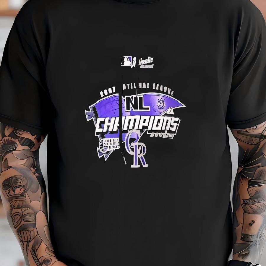 2007 Colorado Rockies Hoodie Sz M (a8630) T-shirt