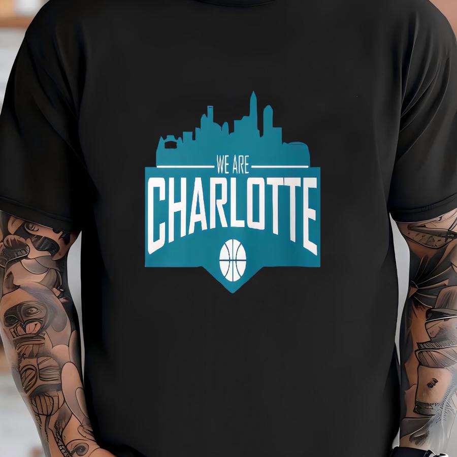 Charlotte Basketball Fan Hoodie: Unisex Long Sve Sweater T-shirt