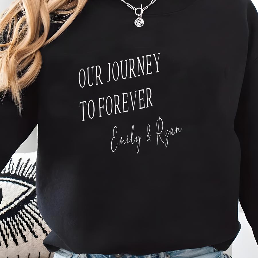 Custom Wedding Gift Daughter Anniversary Present Customized Notebook Couple Gift Journal Blue Personalized Planner For Her Anniversary Gift Sweatshirt