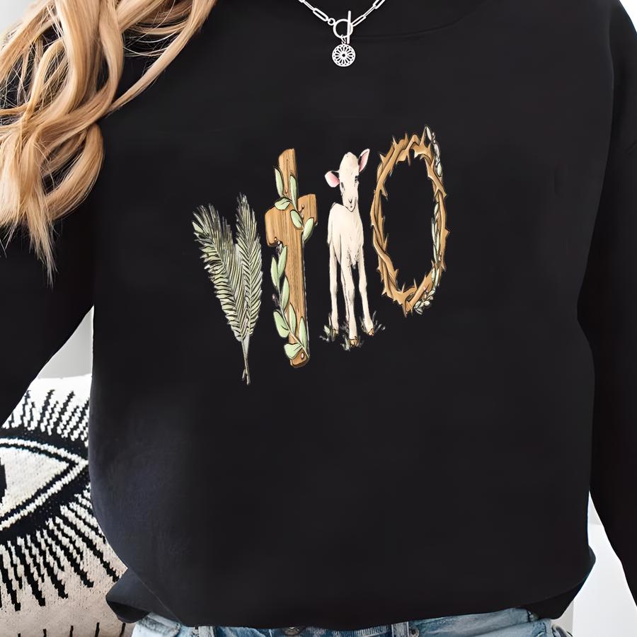 Easter He Is Risen T-shirt - Jesus Easter Sweater - Easter Sweatshirt For Women - Cute Easter Outfit - Church Easter Shirt Sweatshirt