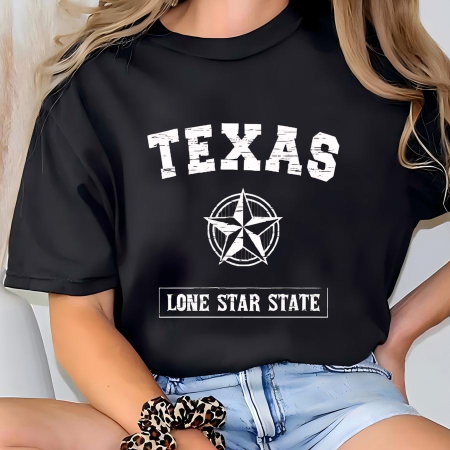 Texas Lone Star State Hoodie, Vintage Texas Pride Tee, Southern Western Shirt, Texas Tee, Gift For Texans, Cowboy Style Shirt T-shirt