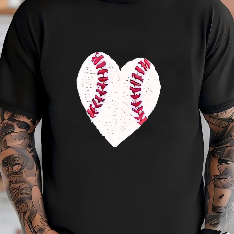 Baseball Heart Cap: Women's Distressed Sport Hat, Corner Design Grey More T-shirt