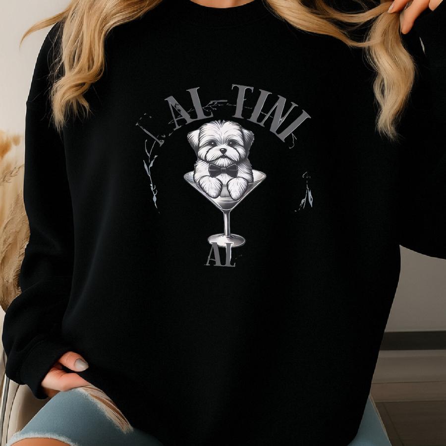 Mal-tini Social Club T-shirt, Cute Maltese Dog Lover Tee, Pet Lover Gift, Maltipoo Dog Owner, Malti Lover Shirt, Fluffball Social Club Tee Sweatshirt