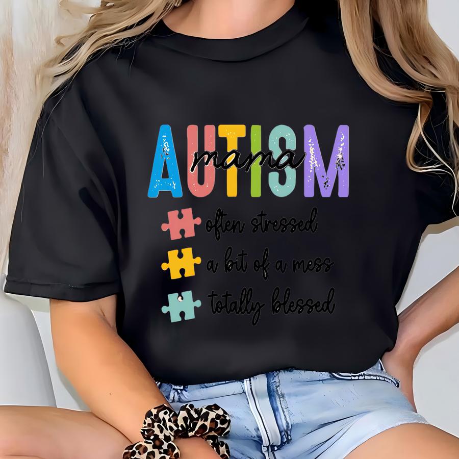 Autism Mama Shirt, Autism Mom Gift, Autism Awareness, Neurodiversity Shirt, Special Ed Mom Shirt, Autism Acceptance Gift,autism Puzzle Shirt T-shirt