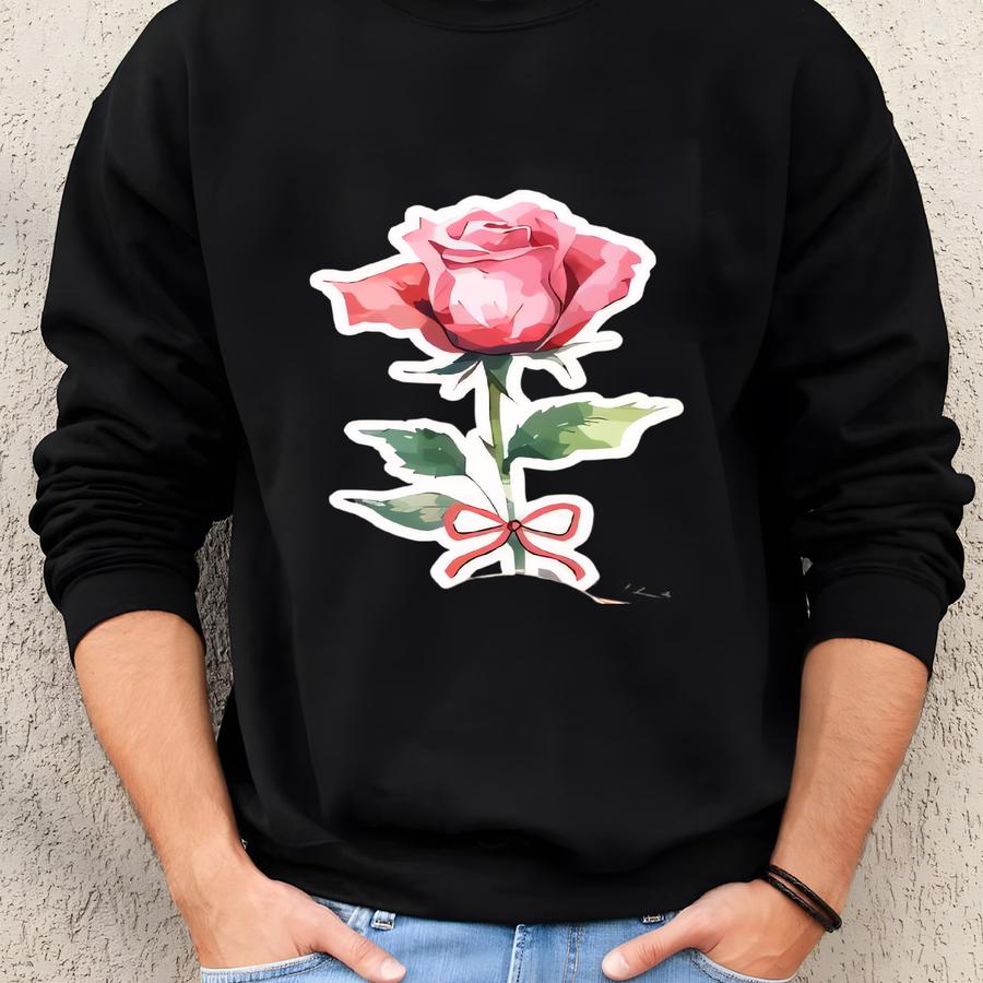 Birth Flower Waterproof Vinyl Stickers, Mama Stickers, Laptop Vinyl Decal, Water Bottle Vinyl Decal, Bow Sticker, Floral Sticker, Mom Gift Sweatshirt