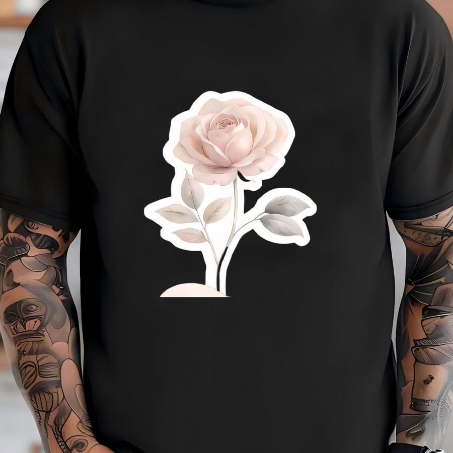 Rose Sticker, Cute Flower Sticker, Aesthetic, Aesthetic Sticker, Sticker, Cute Sticker T-shirt