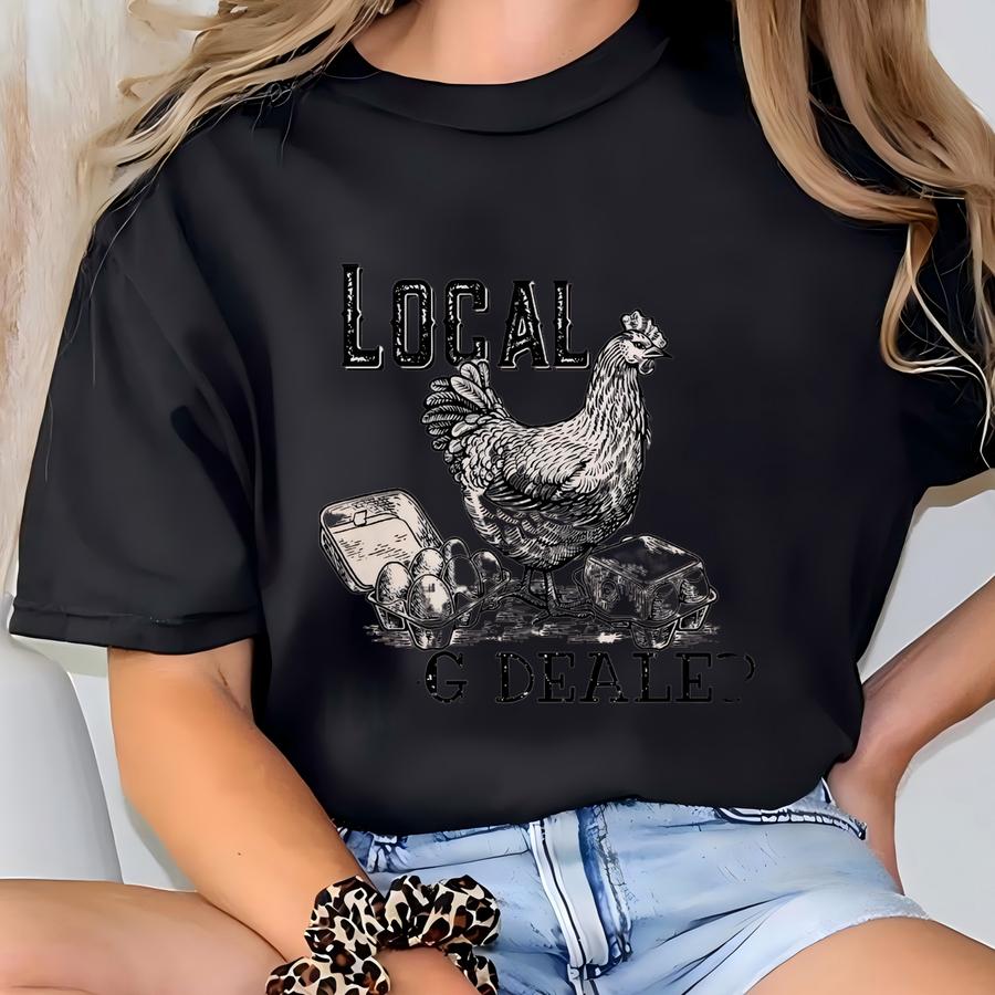 Christian Easter Shirts, Local Egg Dealer Hoodie, Happy Easter Gifts, Retro Chicken Shirt, Farm Sweatshirt, Christian Gifts, Farmer Gifts T-shirt