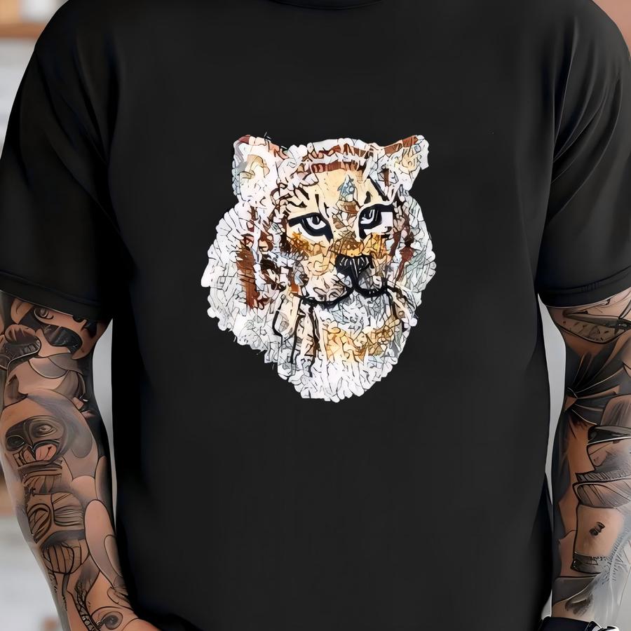 Russell Athletic Vintage Crewneck Black Tiger Large T-shirt