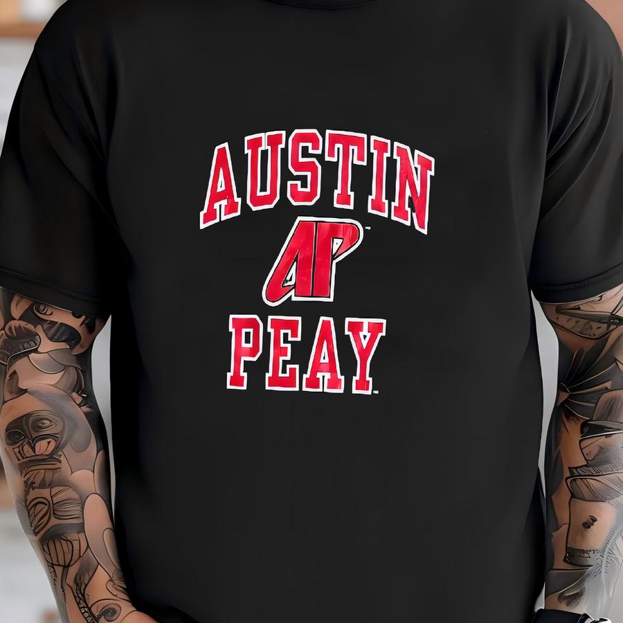 Russell Athletic Vintage Crewneck Black Austin Peay Large T-shirt