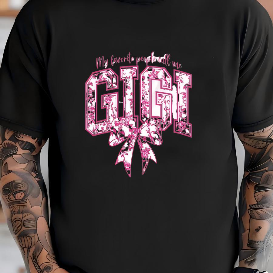 Gigi Floral Shirt Gift For Grandmother Cottagecore Gigi Announcement Tee Cute Gigi Gift From Daughter Mother's Day Gigi Gift New Grandmother T-shirt