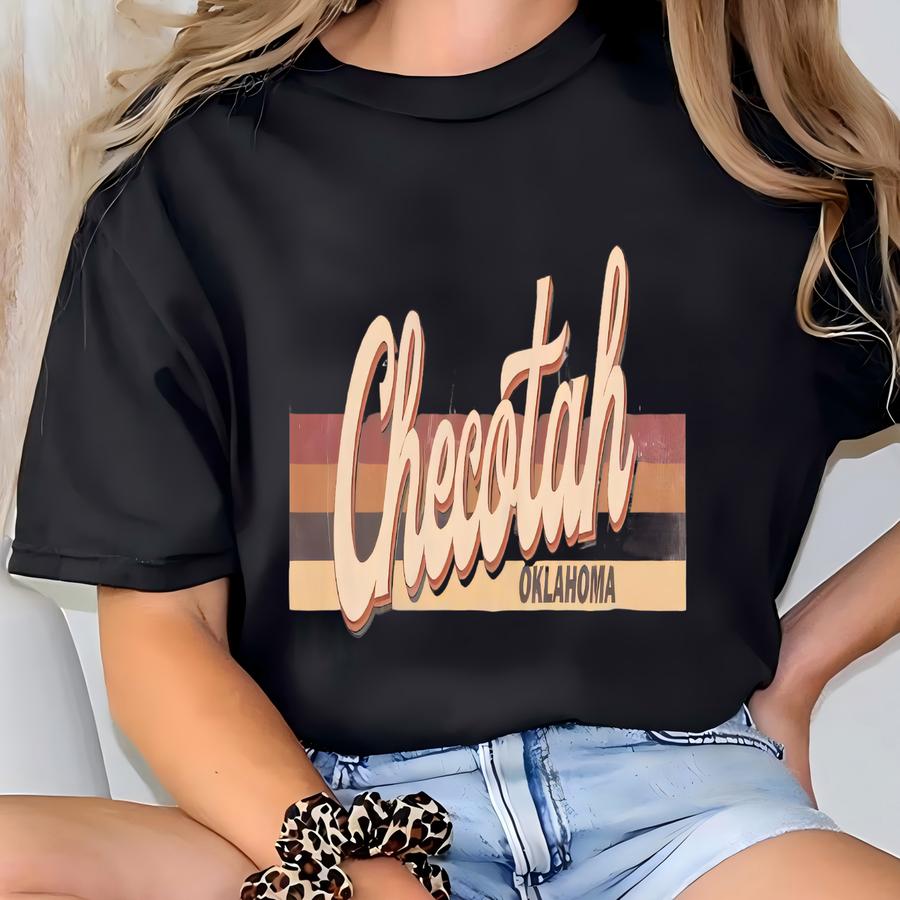 Checotah Oklahoma Hoodie: Retro Travel Souvenir Tee T-shirt