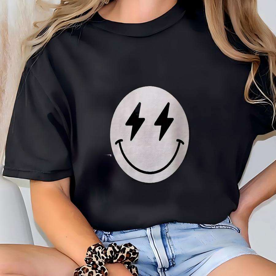 Checkered Pattern Smile Face Shirt,retro Face Shirt,smile Face Shirt,happy Face Shirt,cute Smile Shirt,smile Shirt T-shirt
