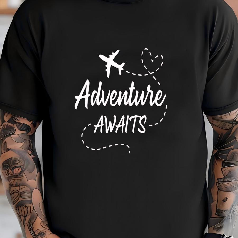 Adventure Awaits Shirt, Camping Shirt, Vacation Shirt, Traveler Shirt, Nature Lover Shirt, Gift For Traveler, Adventure Lover Tee, Road Trip T-shirt