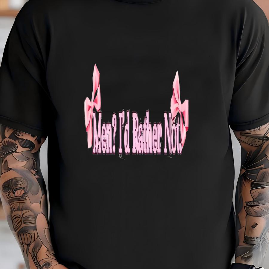 Men Id Rather Not Crewneck, Oversized Sweatshirt, Bold Pullover, Aesthetic Streetwear T-shirt