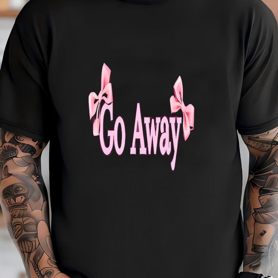 Go Away Crewneck, Anti Social Sweatshirt, Oversized Pullover, Minimalist Aesthetic Streetwear T-shirt