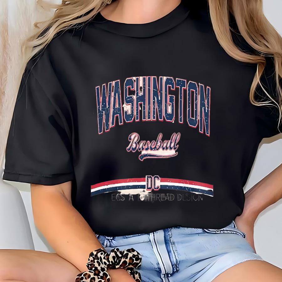 Washington Baseball Crop Top, ®, Washington Dc Baseball Shirt, Nats Baseball Women, Baseball Washington Fan, 100% Cotton T-shirt