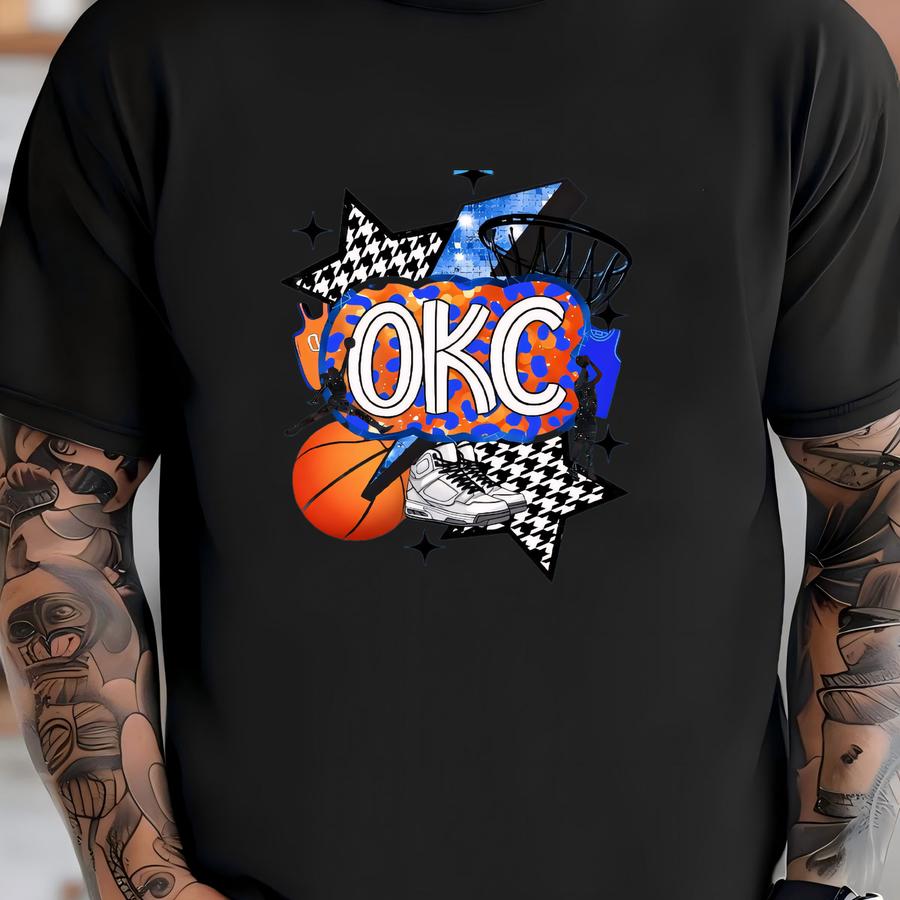 Okc Fans Gameday Hoodie Okc Basketball Tee Fan Apparel Unisex Sports Shirt Fun Design T-shirt