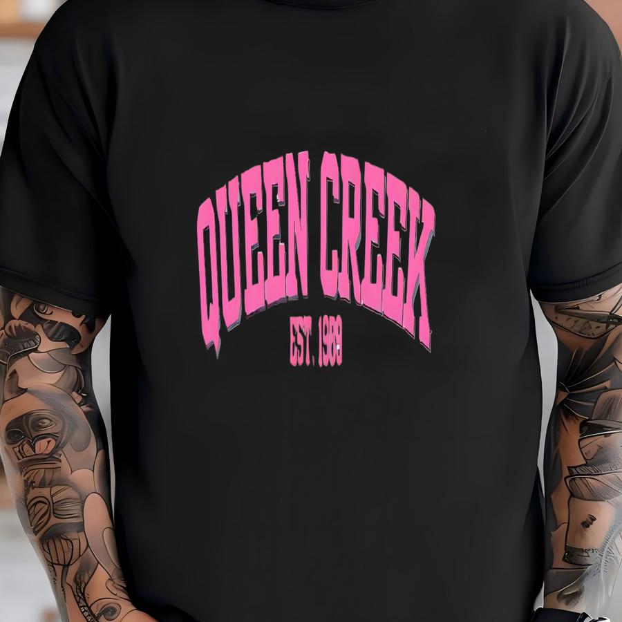 Queen Creek Arizona Crewneck Sweatshirt – Vintage Local Pride Pullover Retro Gift Growing Community Apparel Desert Life Sweater T-shirt