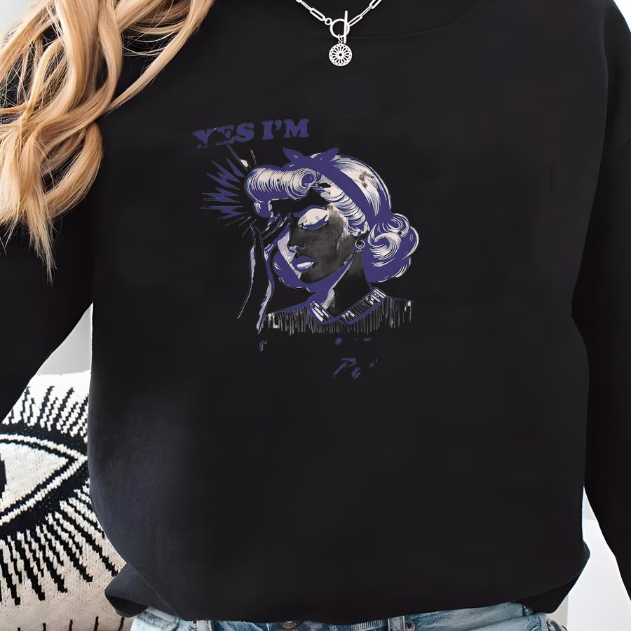 Yes I'm Pretty, Pretty Tired Of This Bs Sweatshirt, Retro Sarcastic Shirt, Nostalgia Shirt, Aesthetic Clothing Sweatshirt