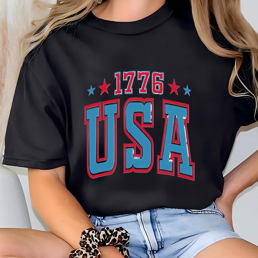 1776 Wielka Koszula Usa, 4 Lipca Flaga Koszula, 1776 Ameryka Koszula, Usa Hoodie, Usa Flaga T-shirt, Czwarty Lipca Koszula, Patriotyczny Hoodie Kostium