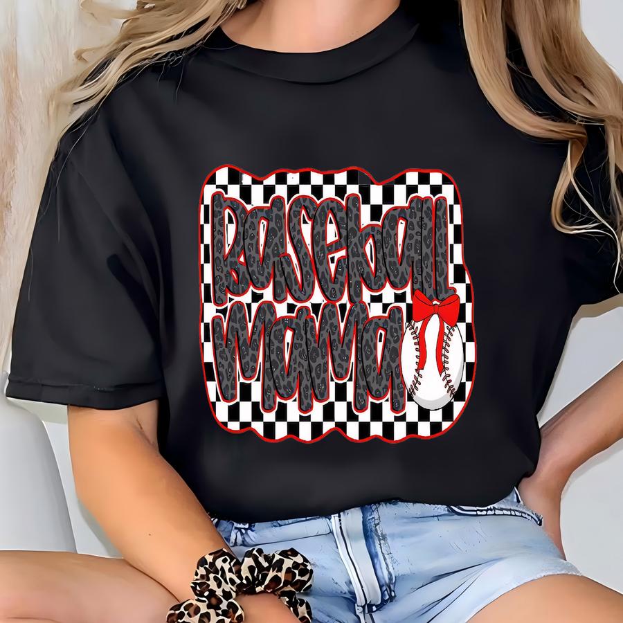 Cute Baseball Mama Shirt, Mothers Day Gift For Baseball Mom, Gift For Baseball Lover Mom Shirt, Mothers Day Shirt, Baseball Season Mom Shirt T-shirt