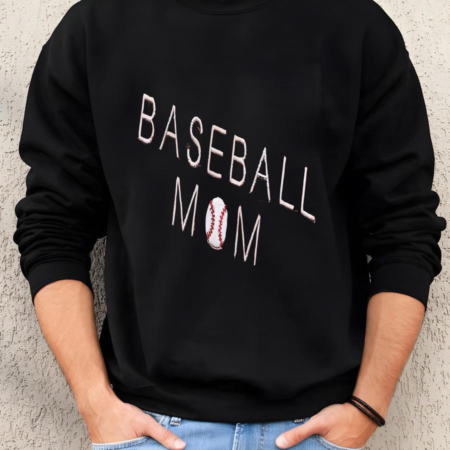 Women's Baseball Mom Sweatshirt For Game Day - Baseball Mom T-shirt - Baseball Tee For Mother's Day Gift - Sports Mom Shirt Sweatshirt